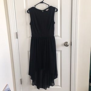 Classic High/ Low Black Dress